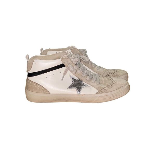Shu Shop Paulina high top sneakers distressed destroyed size 10 - Picture 1 of 8
